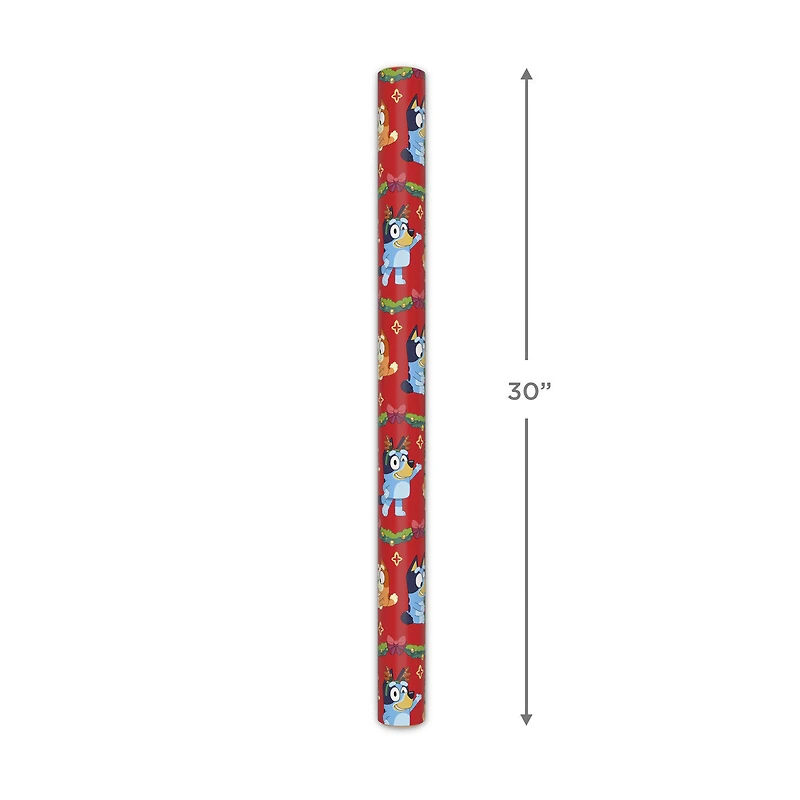 Bluey and Bingo on Red Christmas Wrapping Paper Roll, 25 sq. ft. for only USD 4.99 | Hallmark