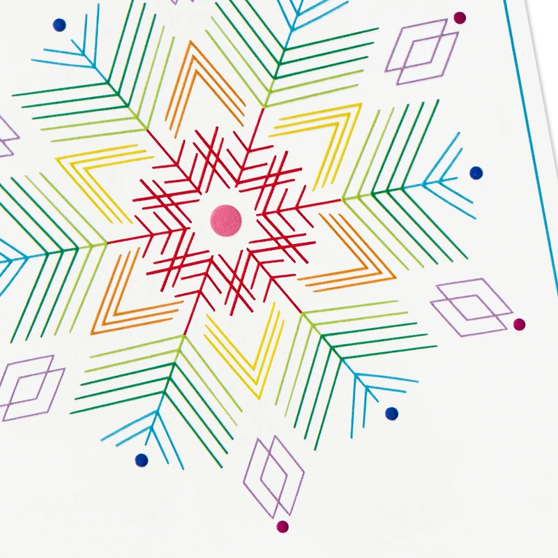 UNICEF Rainbow Snowflake Boxed Holiday Cards, Pack of 20 for only USD 20.50 | Hallmark