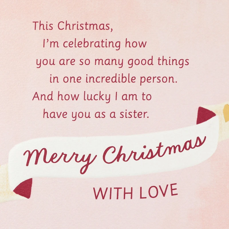 Merry Christmas With Love Christmas Card for Sister for only USD 4.99 | Hallmark
