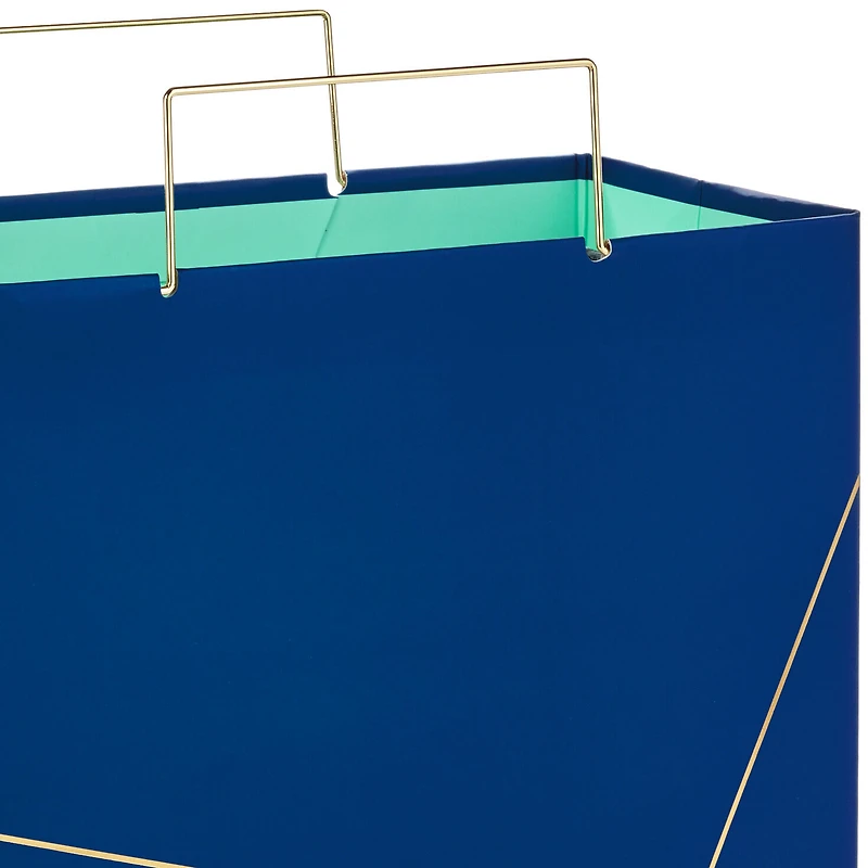 Navy With Gold Large Square Gift Bag, 10.4" for only USD 6.99 | Hallmark