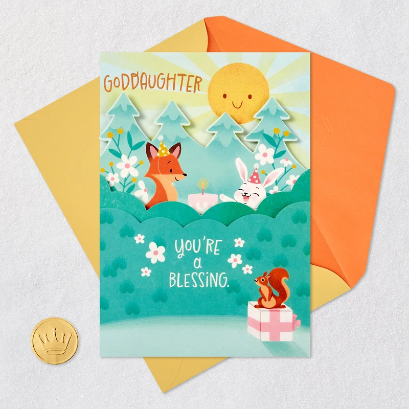 You're a Wonderful Blessing Pop-Up Birthday Card for Goddaughter for only USD 5.99 | Hallmark