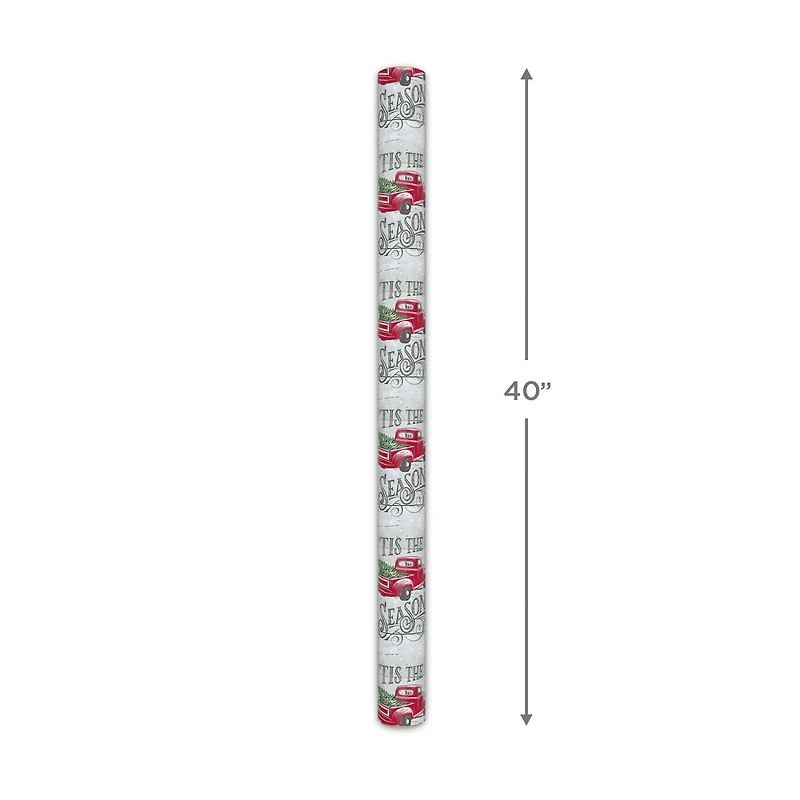'Tis the Season Red Truck Jumbo Christmas Wrapping Paper Roll, 90 sq. ft. for only USD 9.99 | Hallmark