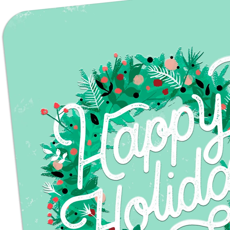 Happy Holidays Wreath Blank Holiday Card for only USD 2.99 | Hallmark