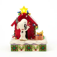 Jim Shore Peanuts Snoopy Decorating Doghouse Light-Up Figurine, 6.3" for only USD 71.99 | Hallmark