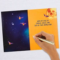 Cat on Light-Up Rocket Funny Musical Halloween Card for only USD 8.99 | Hallmark