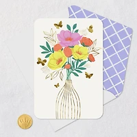 Butterflies and Flowers in Vase Blank Card for only USD 2.99 | Hallmark