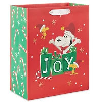 9.6" Peanuts® Santa Snoopy and Woodstock on Red Medium Christmas Gift Bag for only USD 3.49 | Hallmark