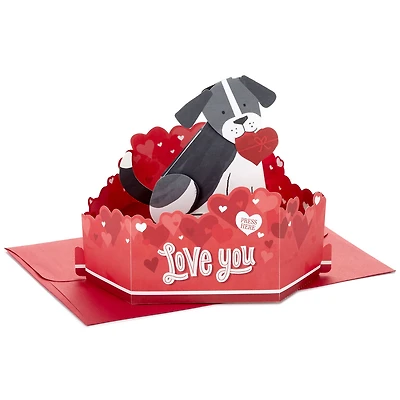 Dog With Heart Musical 3D Pop-Up Love Card With Motion for only USD 11.99 | Hallmark