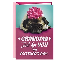 A Pug and a Kiss Funny Mother's Day Card for Grandma for only USD 4.99 | Hallmark