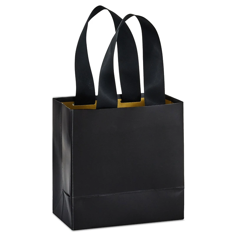 5.5" Gold Bow on Black Small Square Gift Bag for only USD 6.79 | Hallmark