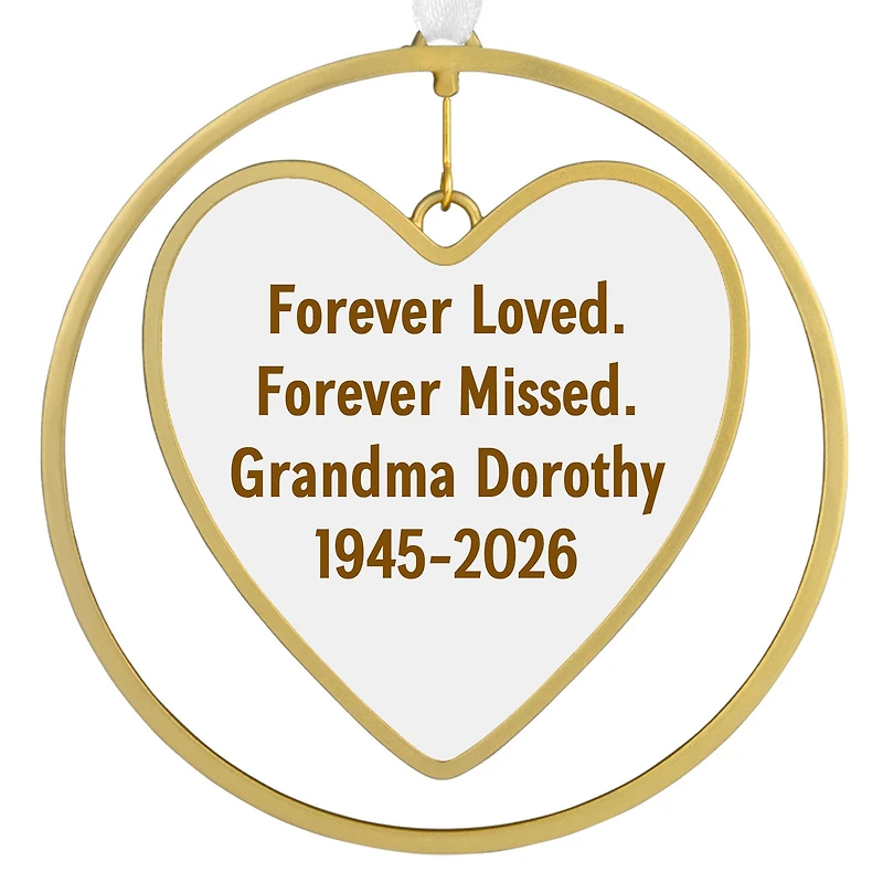 Gold Heart Metal Personalized Ornament, Custom Text for only USD 30.99 | Hallmark
