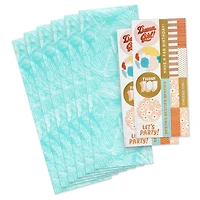 Tropical Leaves on Aqua Tissue Paper With Gift Tag Stickers, 6 sheets for only USD 2.99 | Hallmark