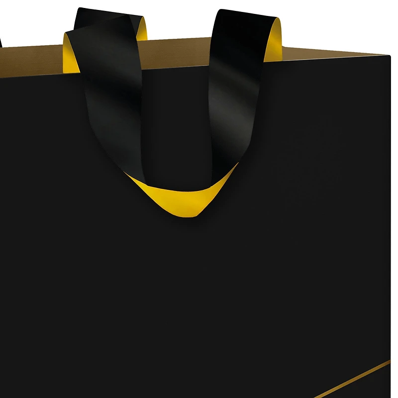 7.7" Gold Lines on Black Medium Gift Bag for only USD 6.79 | Hallmark