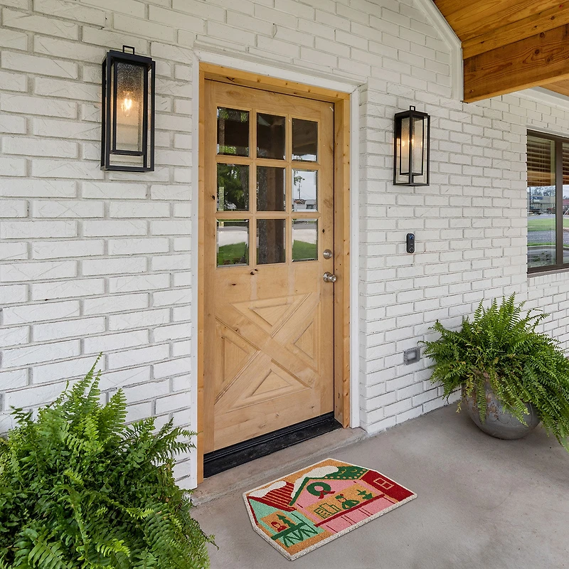 House-Shaped Holiday Outdoor Coir Doormat for only USD 19.99 | Hallmark