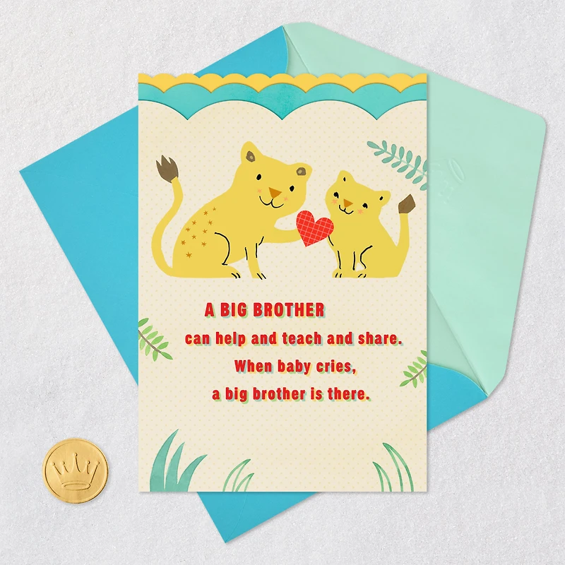 Lion Cubs With Heart New Baby Card for Big Brother for only USD 3.99 | Hallmark