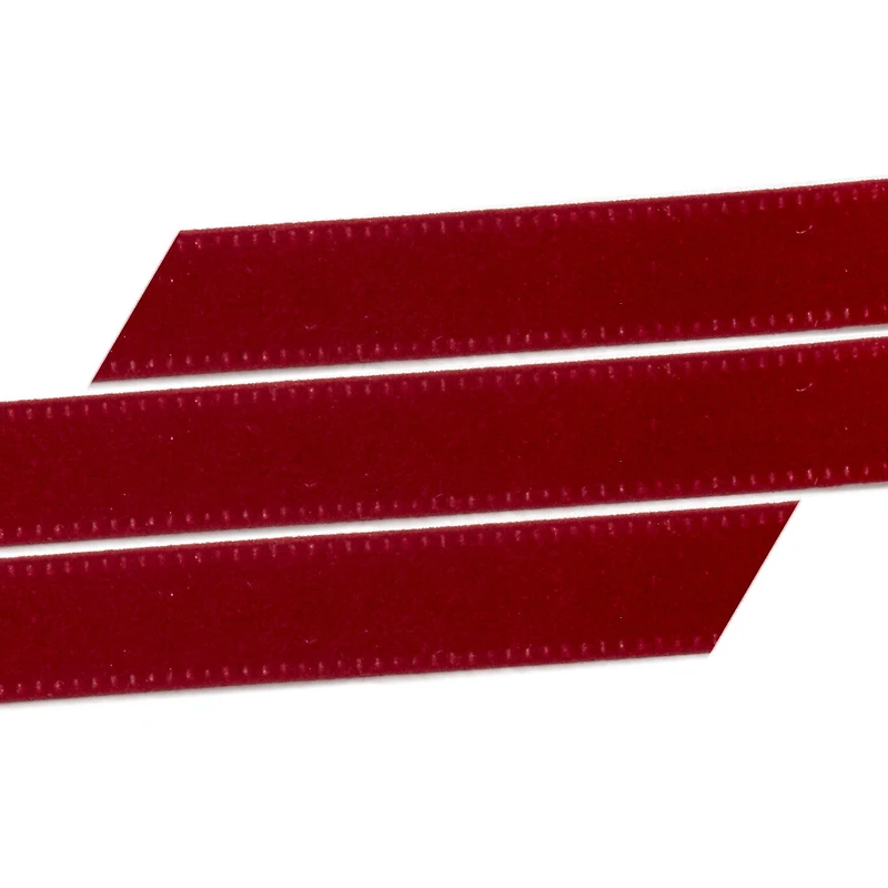 0.3" Burgundy Velvet Holiday Ribbon, 15' for only USD 3.99 | Hallmark