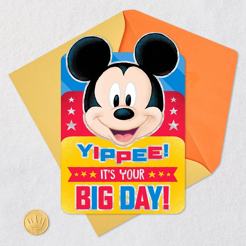 Disney Mickey Mouse Three Cheers for You Birthday Card for Kids for only USD 3.99 | Hallmark
