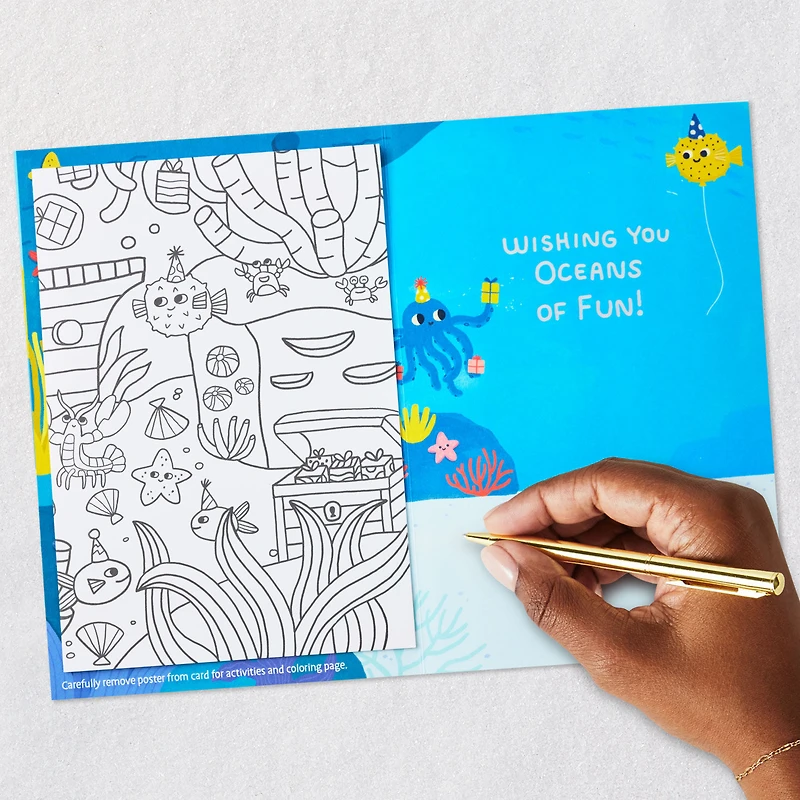 Oceans of Fun Birthday Card for Kids with Activity Page for only USD 7.59 | Hallmark