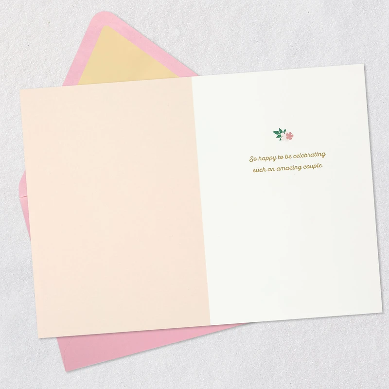 Pink Champagne Flutes Quilled Paper Handmade Wedding Card for Couple for only USD 9.59 | Hallmark