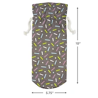 14" Confetti on Black Fabric Wine Gift Bag for only USD 6.99 | Hallmark