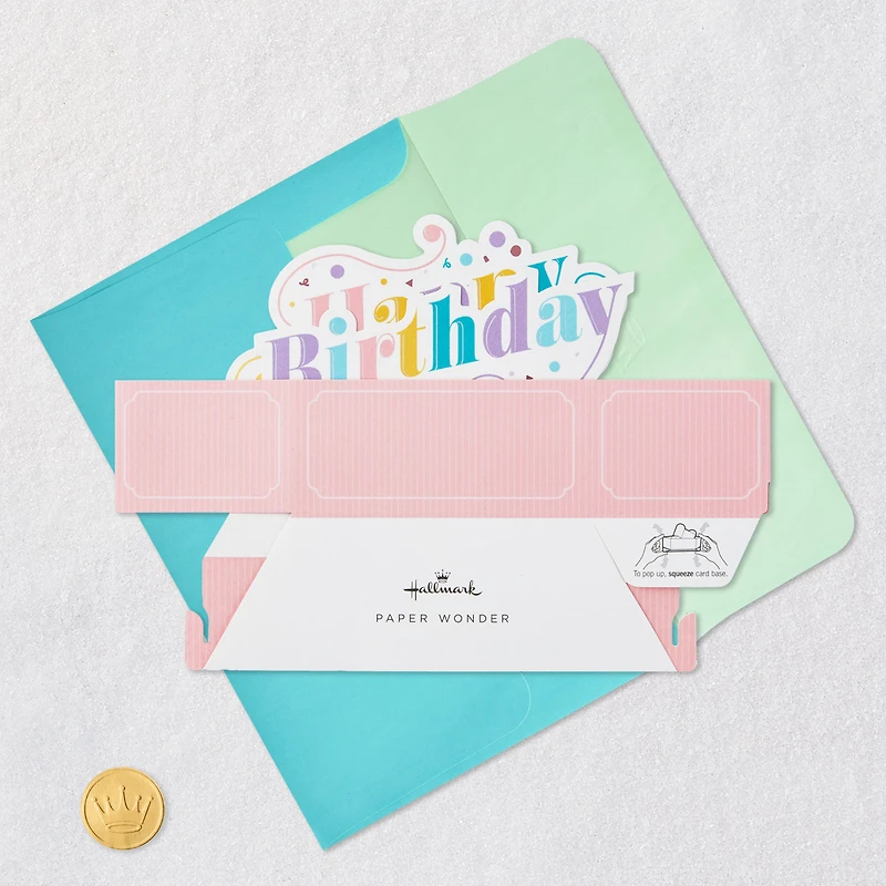 Good Vibes Confetti 3D Pop-Up Birthday Card for only USD 7.99 | Hallmark