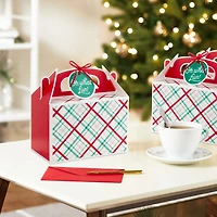 Oh What Fun Plaid 3-Pack Christmas Gable Boxes for only USD 6.99 | Hallmark