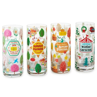 Gilmore Girls Seasons of Stars Hollow Drinking Glasses, Set of 4 for only USD 44.99 | Hallmark