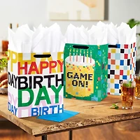 13" Bold Celebration 3-Pack Assorted Large Birthday Gift Bag Bundle for only USD 8.99 | Hallmark