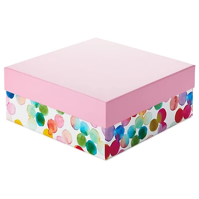 10" Square Watercolor Dots Gift Box for only USD 9.99 | Hallmark