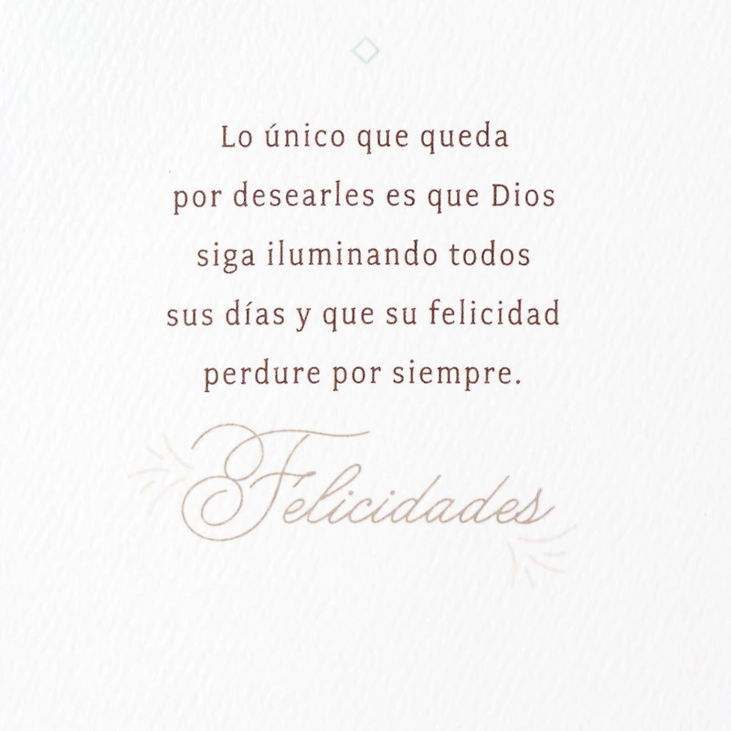 Joy Religious Spanish-Language Wedding Card for Couple With Prayer Card for only USD 5.99 | Hallmark
