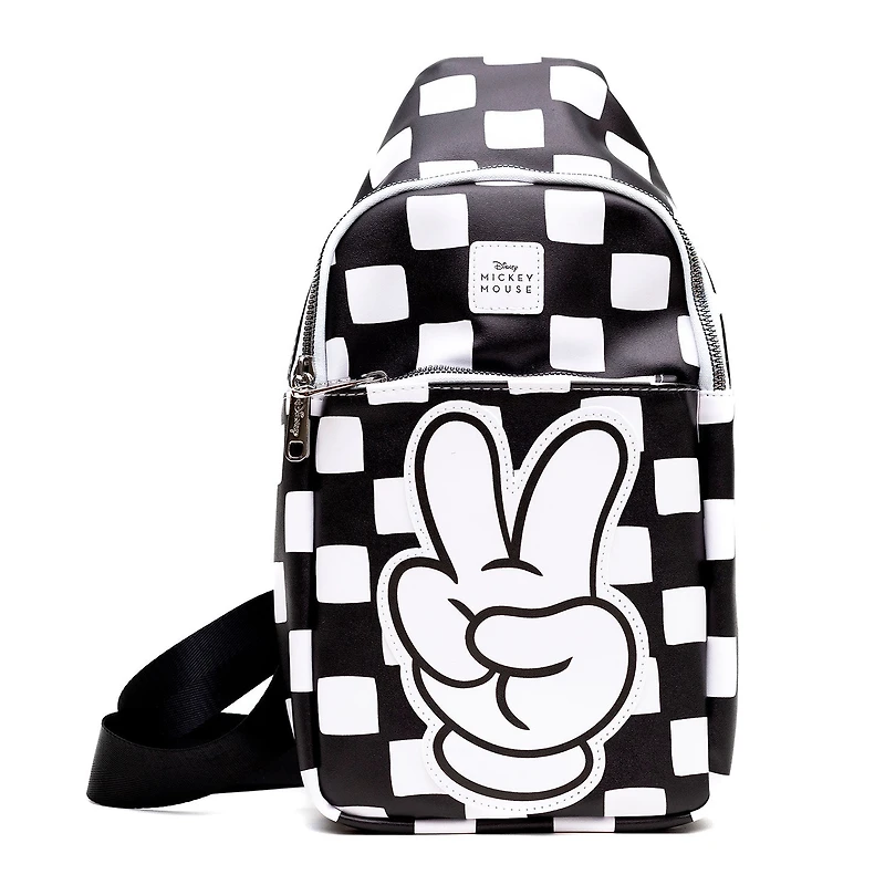 Buckle-Down Disney Mickey Mouse Peace Sign Crossbody Sling Bag for only USD 40.00 | Hallmark