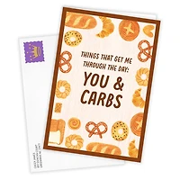 Couldn't Do It Without You and Carbs Funny Custom Friendship Card for only USD 4.99 | Hallmark