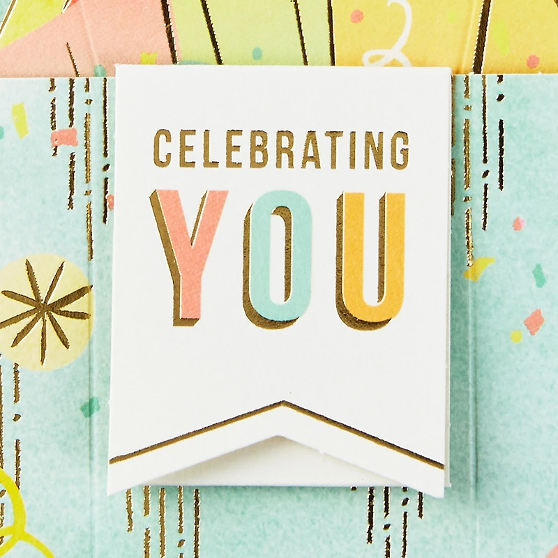 Celebrating You Cupcake, Stars and Balloons 3D Pop-Up Birthday Card for only USD 7.99 | Hallmark