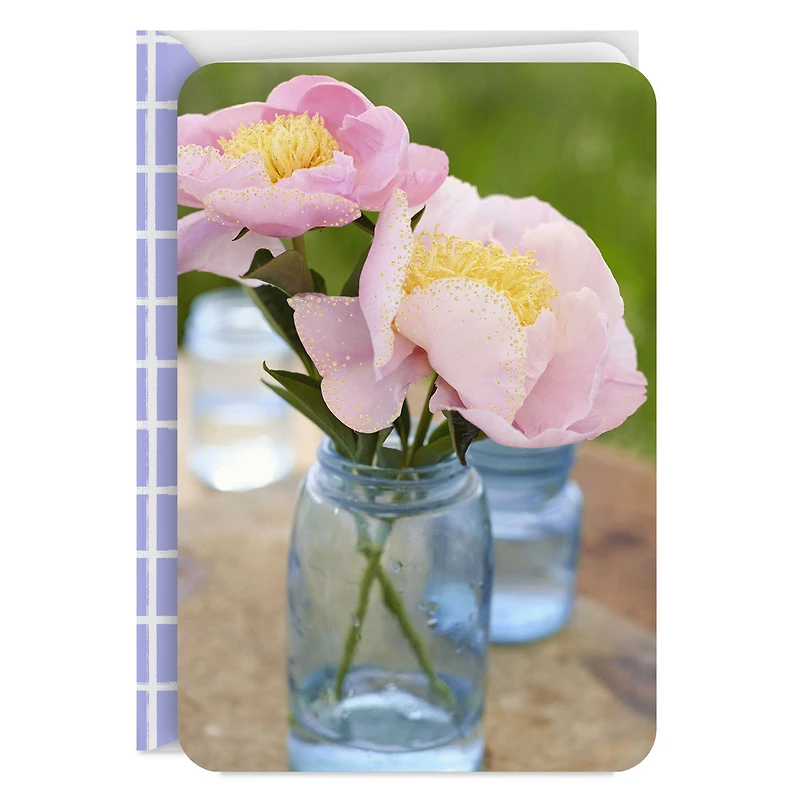 Pink Peonies in Blue Jar Blank Card for only USD 2.99 | Hallmark