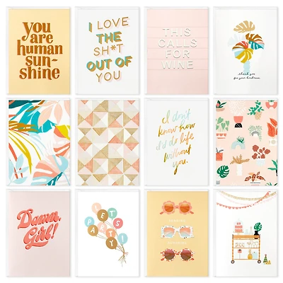 Soft Pastel Modern Wishes Booklet of Cards, Pack of 12 for only USD 14.99 | Hallmark
