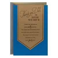 Thanks for Everything You've Taught Me Father's Day Card for Dad From Daughter for only USD 5.99 | Hallmark