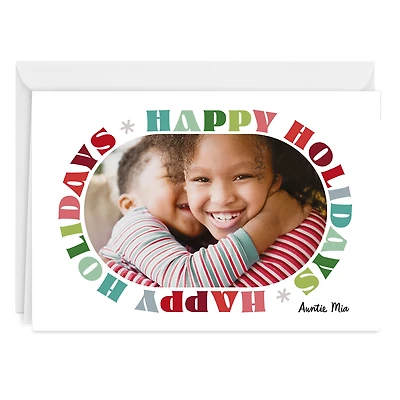 Colorful Block Letters Custom Holiday Card for only USD 4.99 | Hallmark