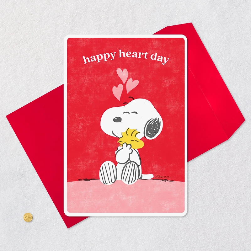 Peanuts® Sharing a Little Extra Love, Snoopy Hug Valentine's Day Card for only USD 5.99 | Hallmark