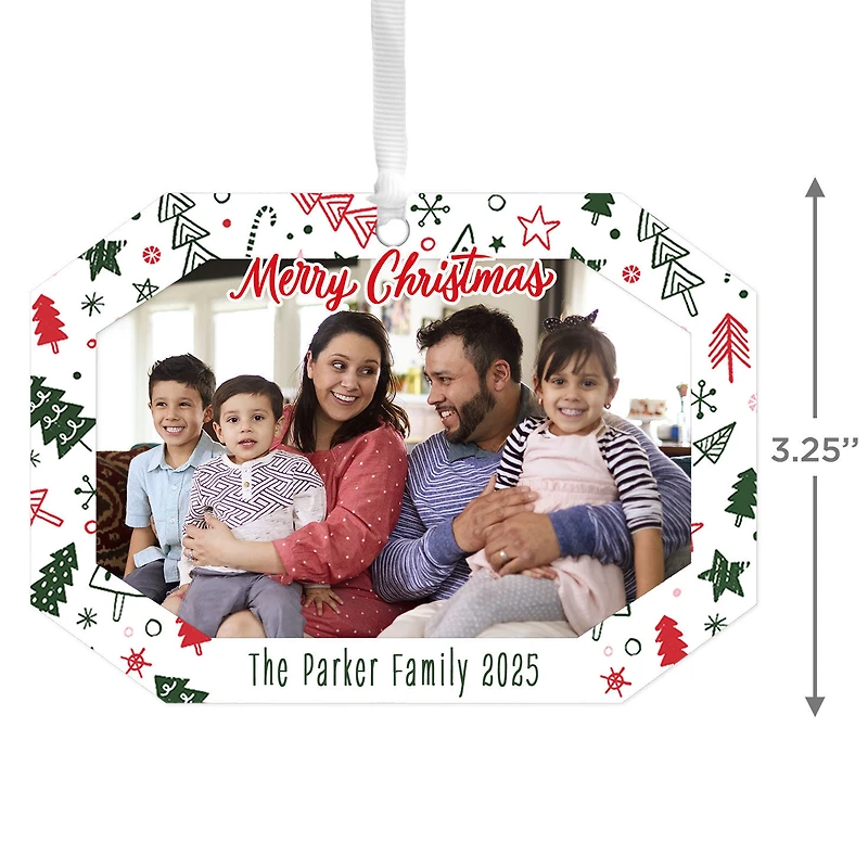 Festive Fun Metal Personalized Ornament, Custom Photo and Text for only USD 17.99 | Hallmark