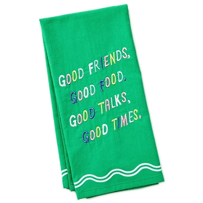 Good Friends, Food, Talks and Times Tea Towel, 18x26 for only USD 14.99 | Hallmark