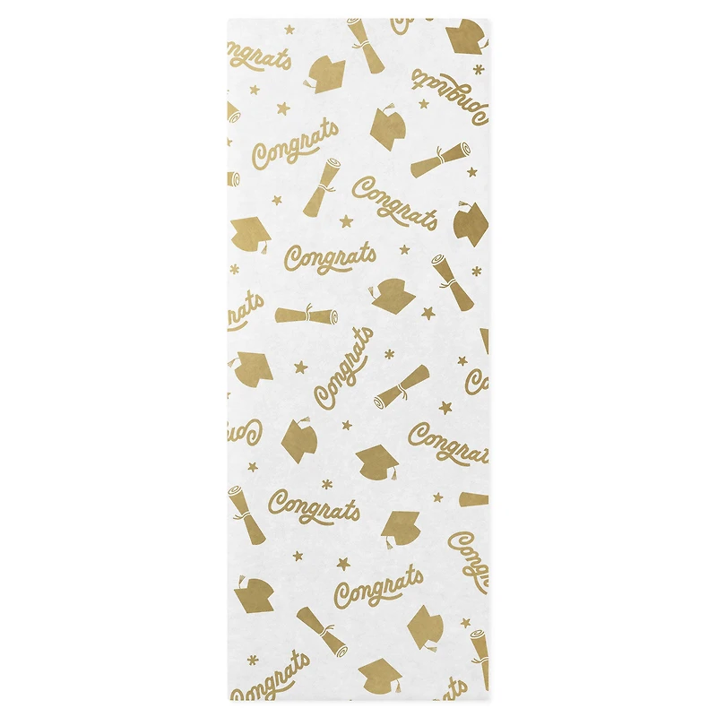 Gold Congrats Graduation Tissue Paper, 6 sheets for only USD 1.99 | Hallmark