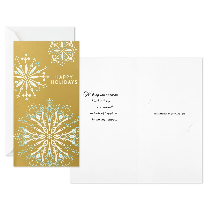 Snowflakes on Gold Money Holder Christmas Cards, Pack of 10 for only USD 8.99 | Hallmark
