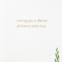 A Lifetime of Dreams Come True Wedding Card for only USD 4.99 | Hallmark