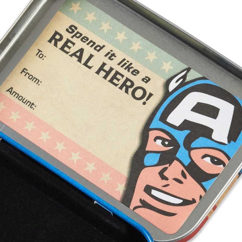 2.5" Marvel Captain America Shield Tin Gift Card Holder Box for only USD 7.99 | Hallmark