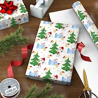 Peanuts® Santa Snoopy and Woodstock on White Christmas Wrapping Paper Roll, 25 sq. ft. for only USD 4.99 | Hallmark