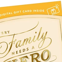 You're Our Family Hero Gift Card Greeting Father's Day Card for Dad for only USD 4.99 | Hallmark