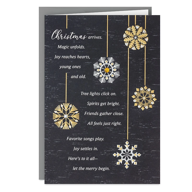 Snowflake Ornaments on Black Boxed Christmas Cards, Pack of 12 for only USD 20.49 | Hallmark