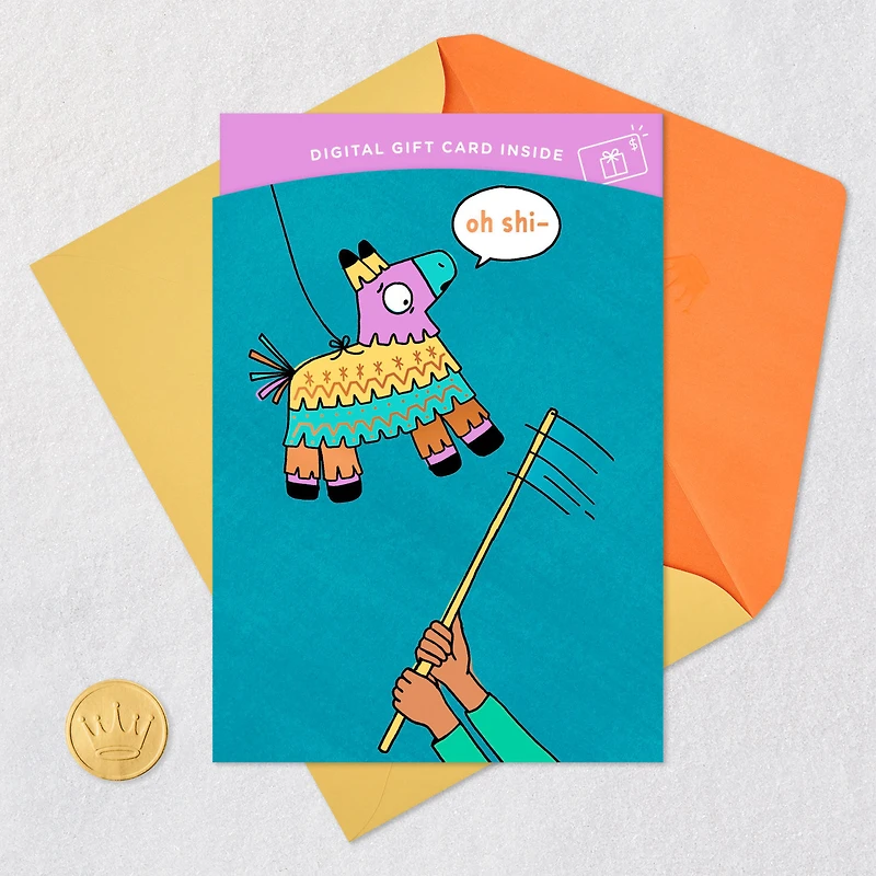 Hope it's a Big Hit Cussing Piñata Gift Card Greeting Funny Birthday Card for only USD 4.99 | Hallmark