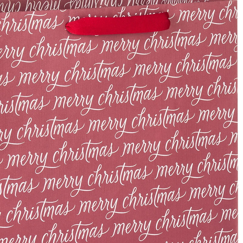 13" Merry Christmas Messages on Burgundy Large Gift Bag for only USD 4.49 | Hallmark