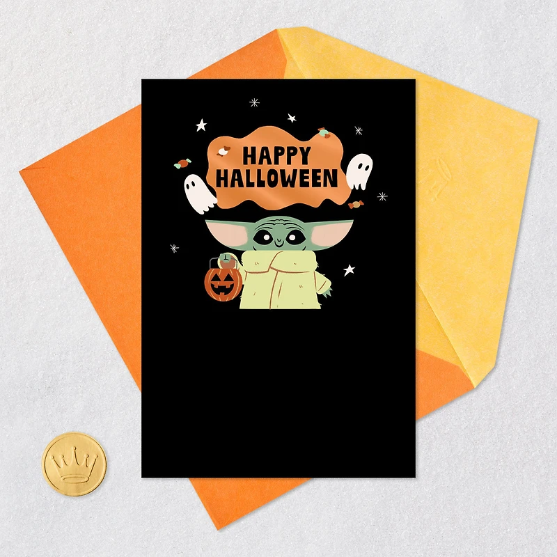 Star Wars: The Mandalorian™ Grogu™ and Ghosts Halloween Card for only USD 2.99 | Hallmark